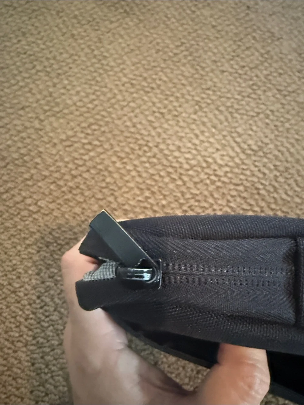 Men's black canvas Laptop Briefcase folio
